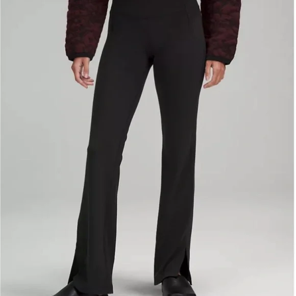 lululemon athletica Black Flare Pants split hem - Picture 2 of 5